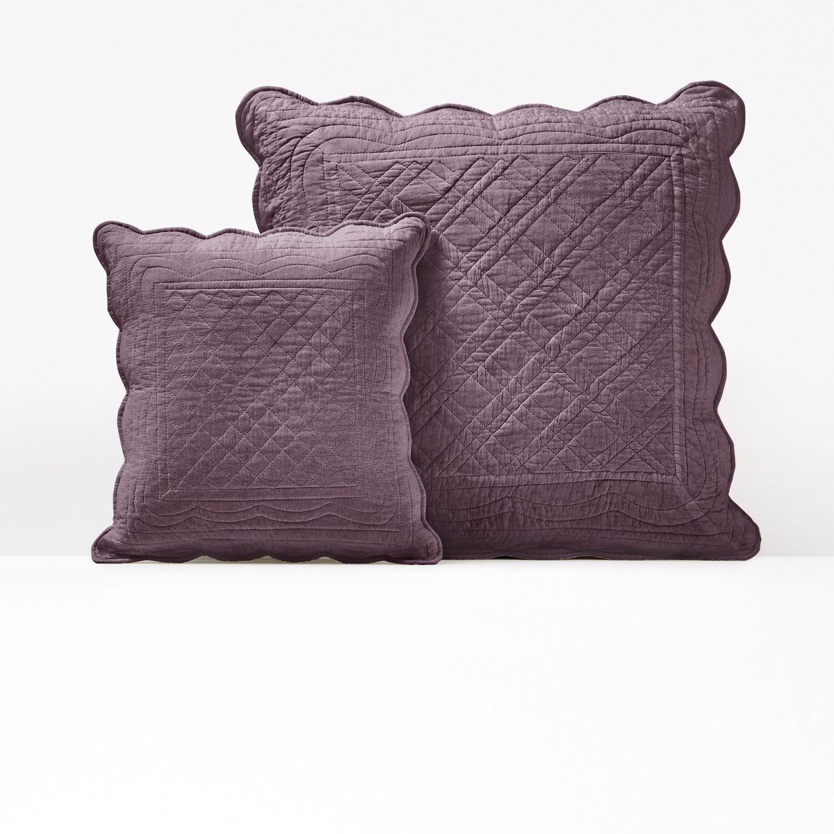 Чехол LaRedoute На подушку или подушку-валик из хлопка SCENARIO 65 x 65 см фиолетовый, размер 65 x 65 см - фото 1