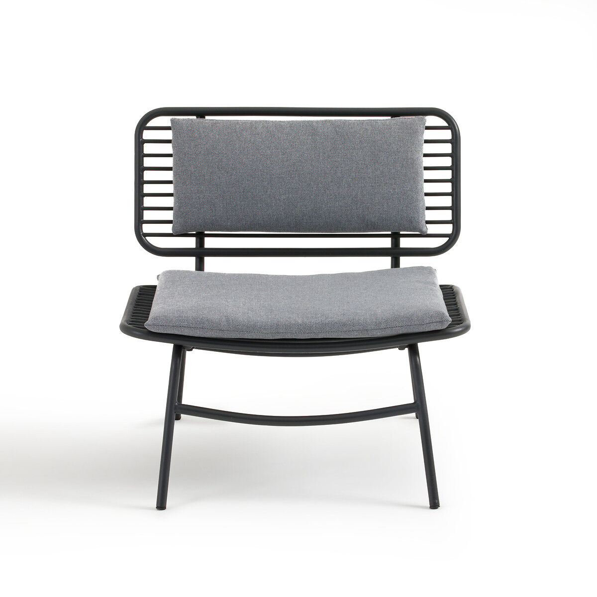 Кресло LA REDOUTE INTERIEURS Низкое для сада из металла Roric единый размер серый - фото 2