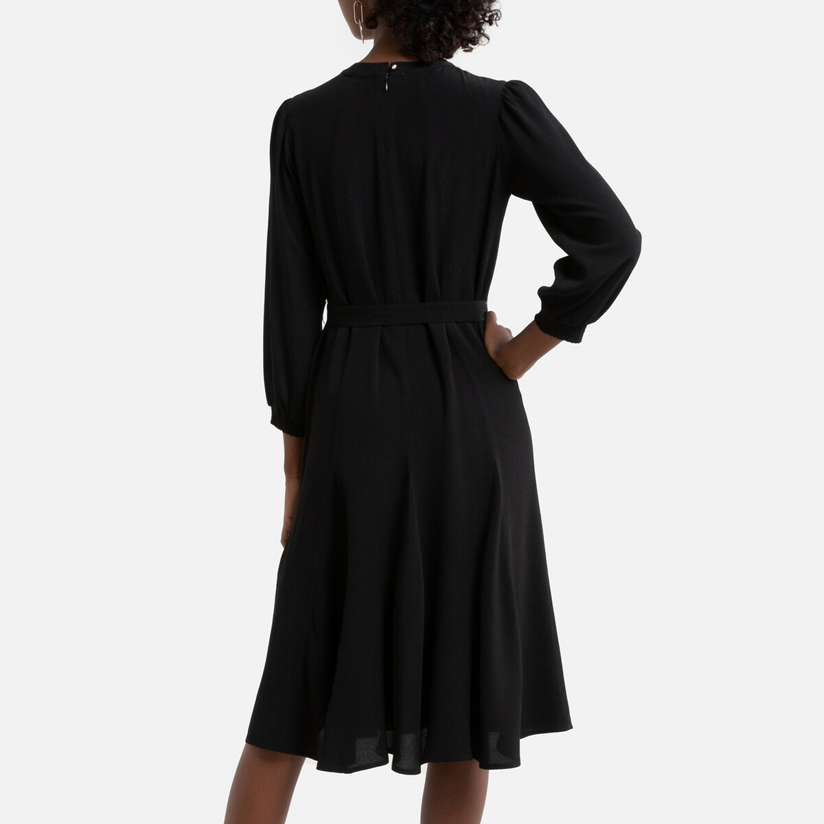 Платье-миди LaRedoute На ремешке NORALIA S черный, размер S - фото 4