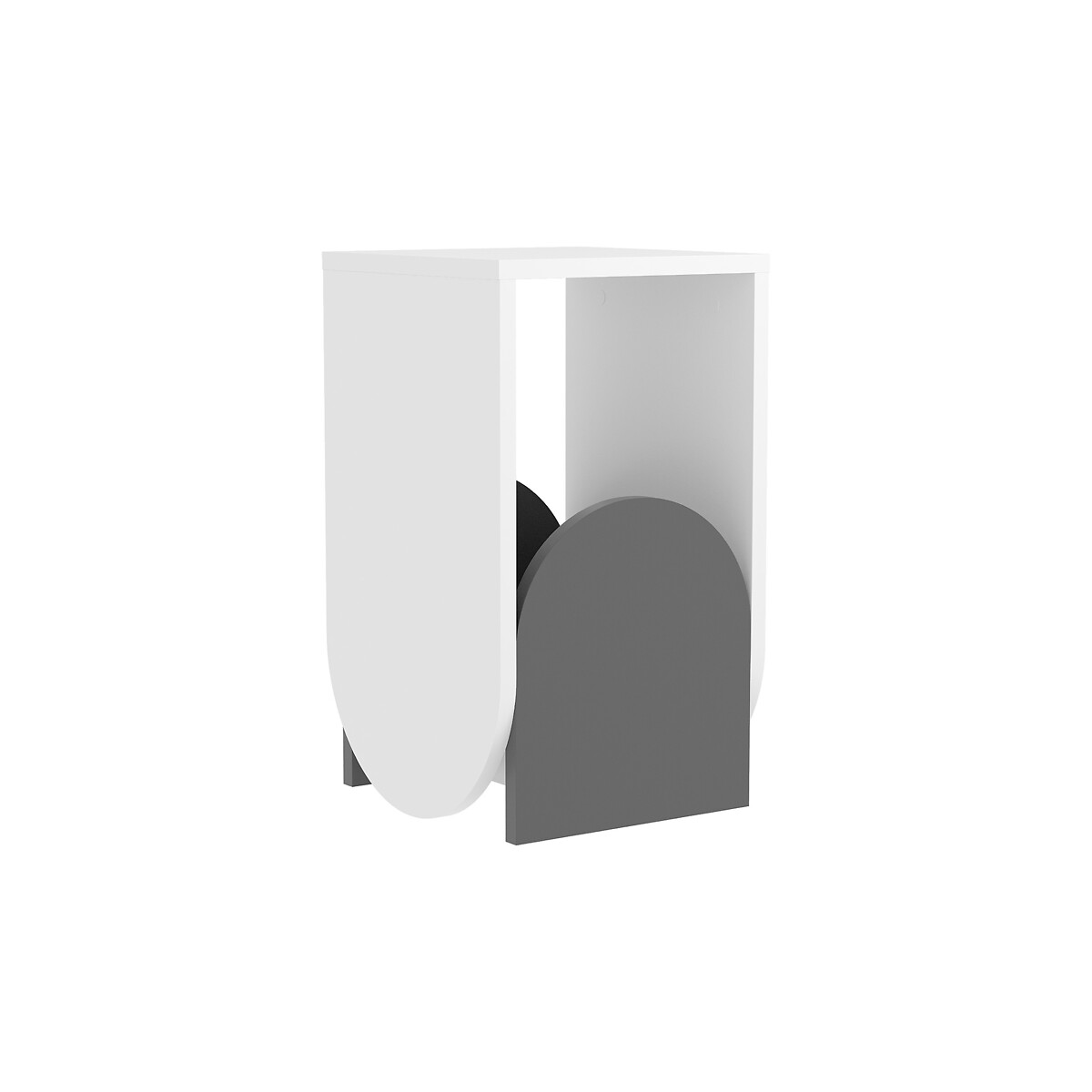 Стол приставной NUN SIDE TABLE единый размер белый приставной столик мебелик акцент дуб шампань п0003888