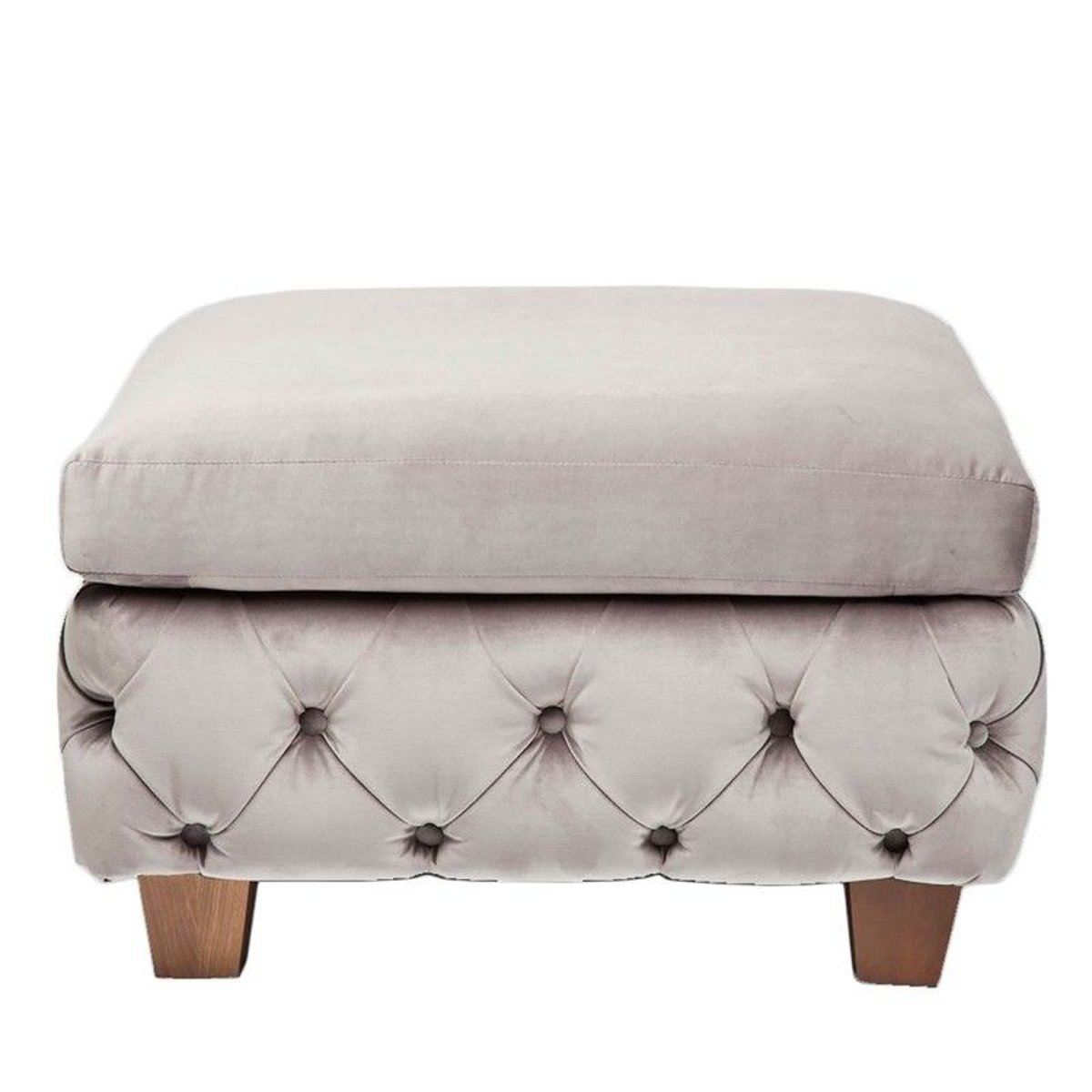 Tabouret My Desire velours gris argenté Kare Design
