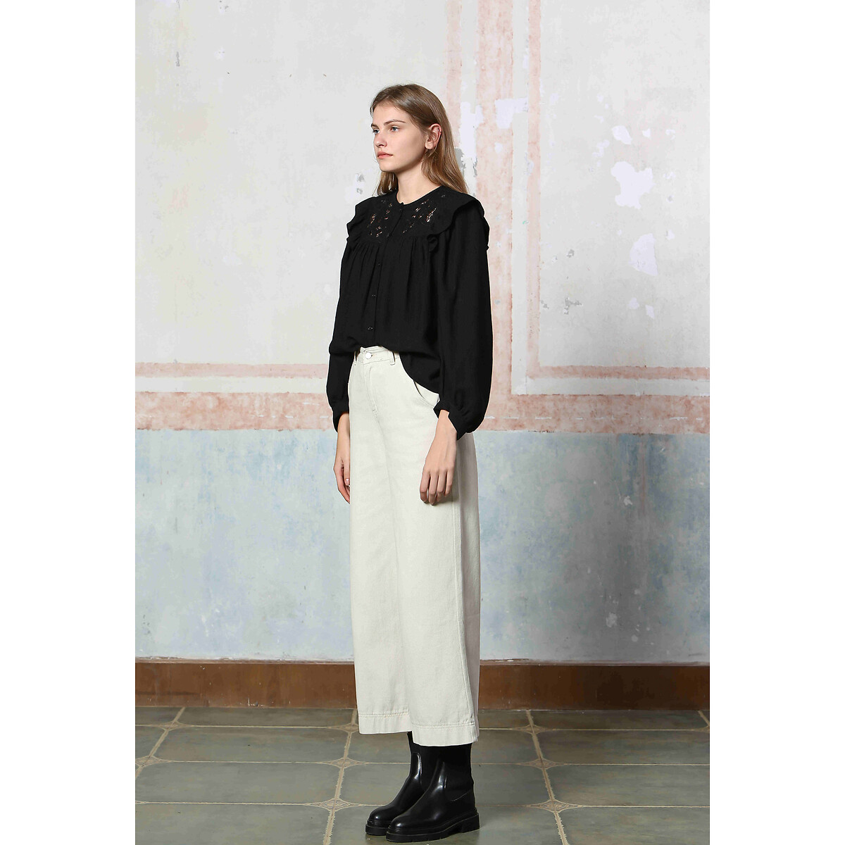 

Блузка LaRedoute, Черный, Блузка с круглым вырезом 3(L) черный