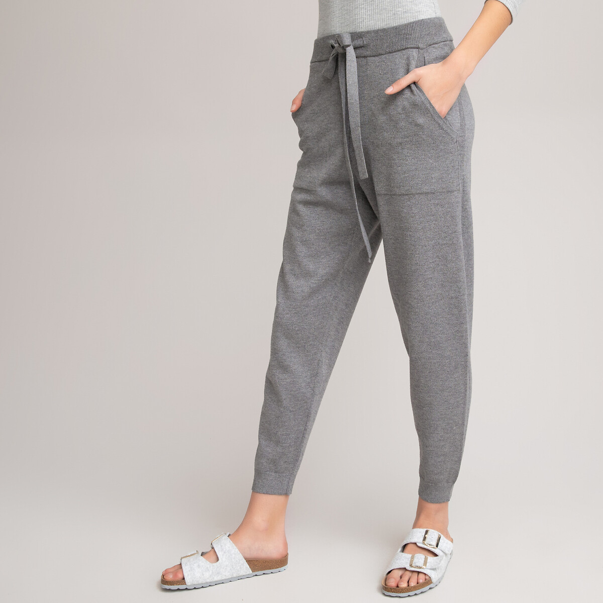 

Брюки LaRedoute, Серый, Спортивные из трикотажа XL серый