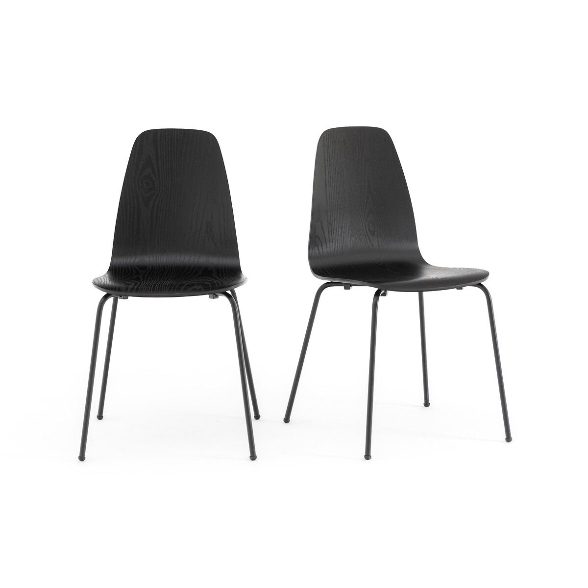 Комплект из 2 стульев в Винтажном стиле Biface единый размер черный