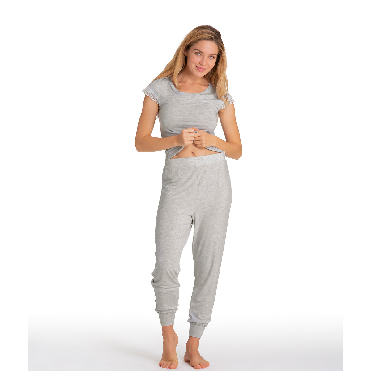 Пижама LaRedoute С короткими рукавами из модала Misty XS серый, размер XS - фото 1