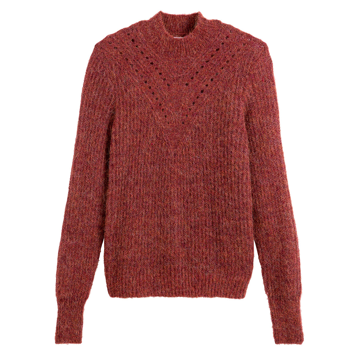 Пуловер LaRedoute С круглым вырезом из плотного трикотажа XL красный, размер XL - фото 5
