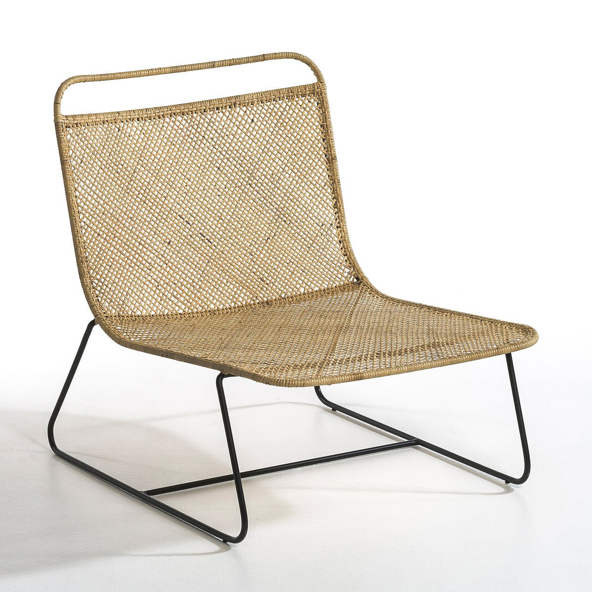Кресло Lounge плетеное Thophane дизайн ЭГаллины 1 местн. бежевый