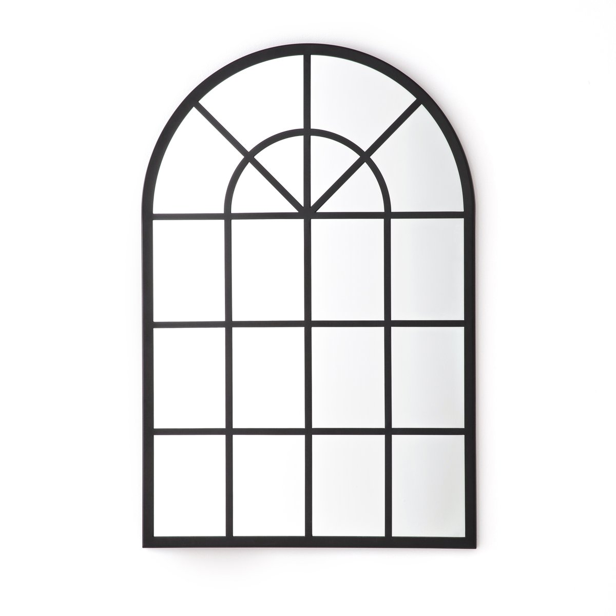 Зеркало В индустриальном стиле в форме окна Lenaig единый размер черный