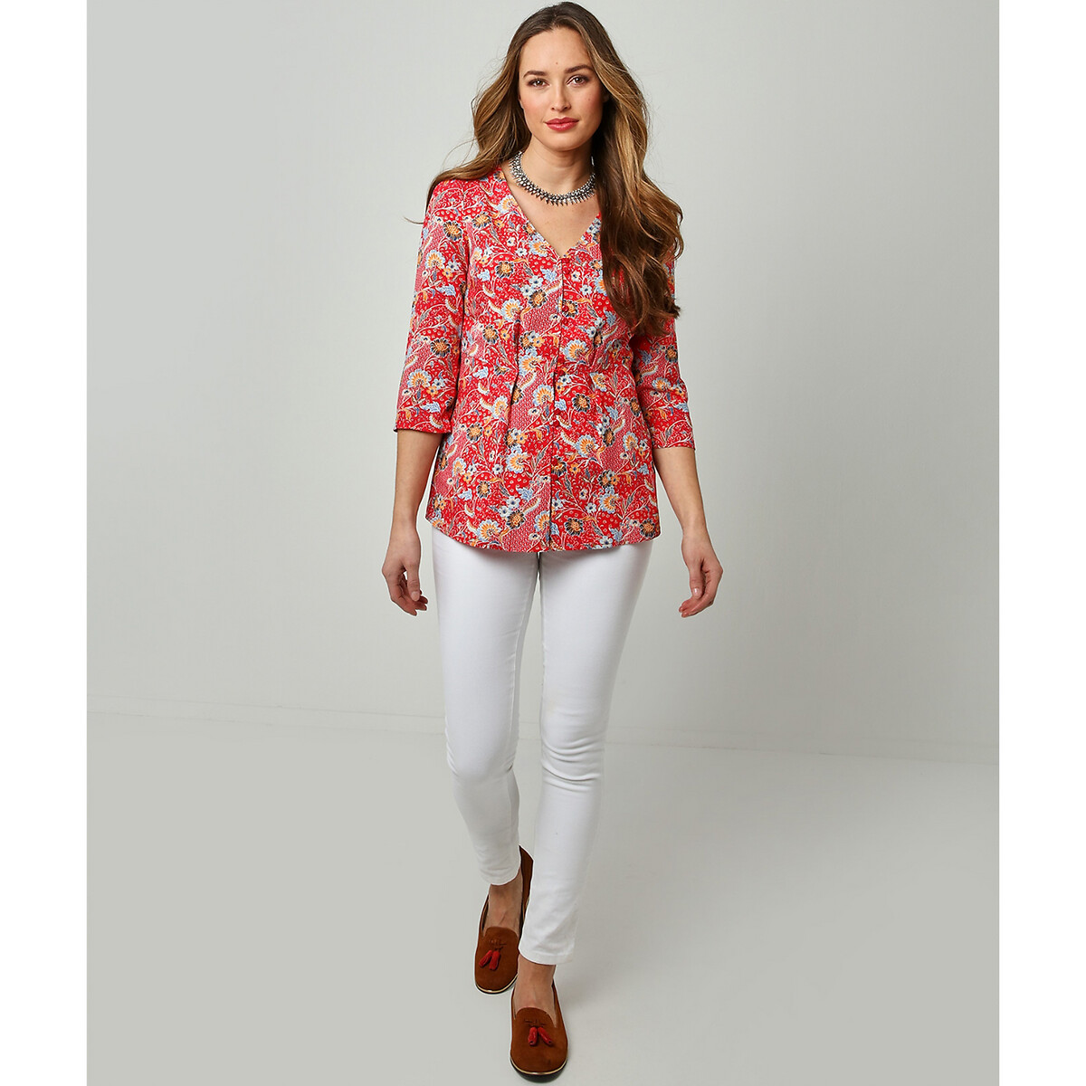 

Блузка JOE BROWNS, Красный, Рукава 34 38 (FR) - 44 (RUS) красный
