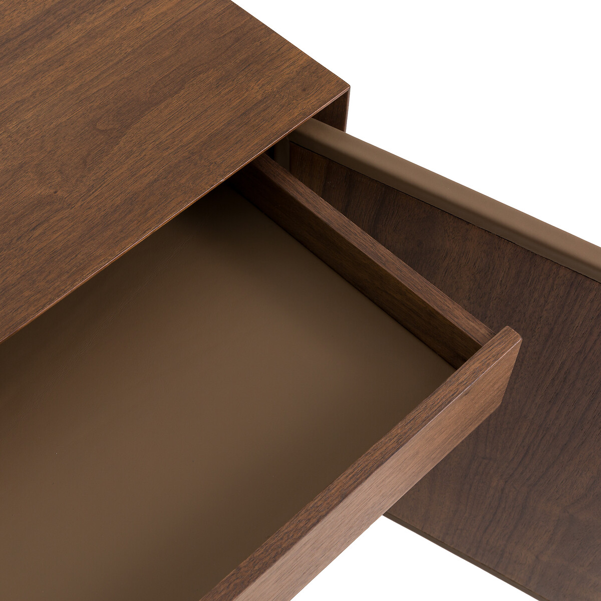 Шкаф Для посуды XS из орехового дерева и кожи Delina единый размер каштановый LaRedoute - фото 5