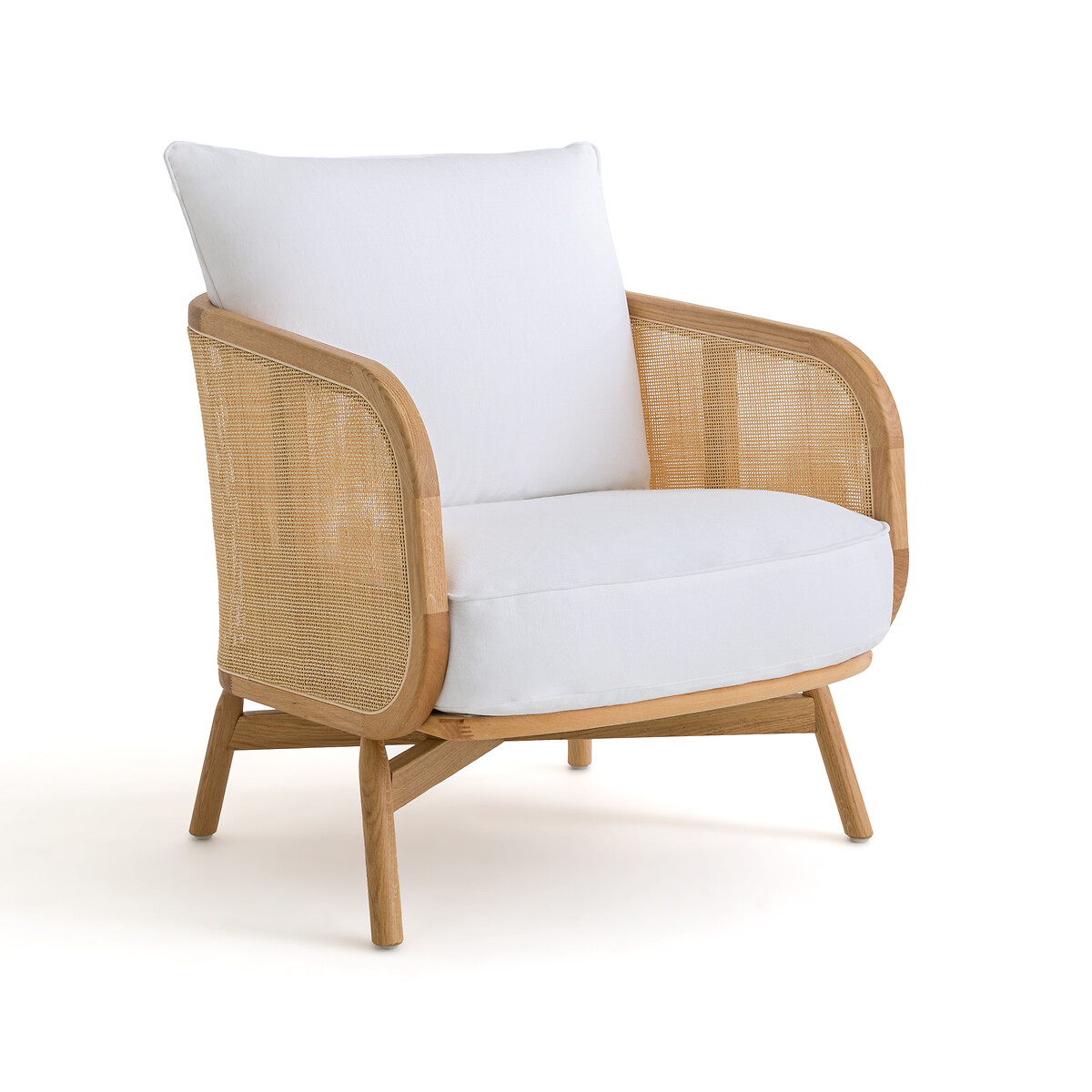 Кресло Из хлопка и льна Cornelius дизайн Э Галлина единый размер белый