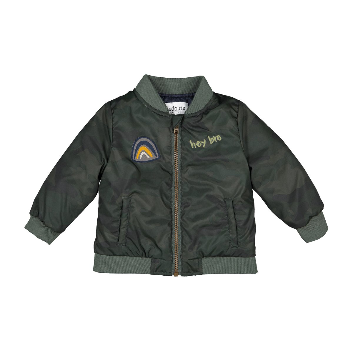 Blusão bomber com motivo camuflagem, emblema no peito, 3 meses-3 anos