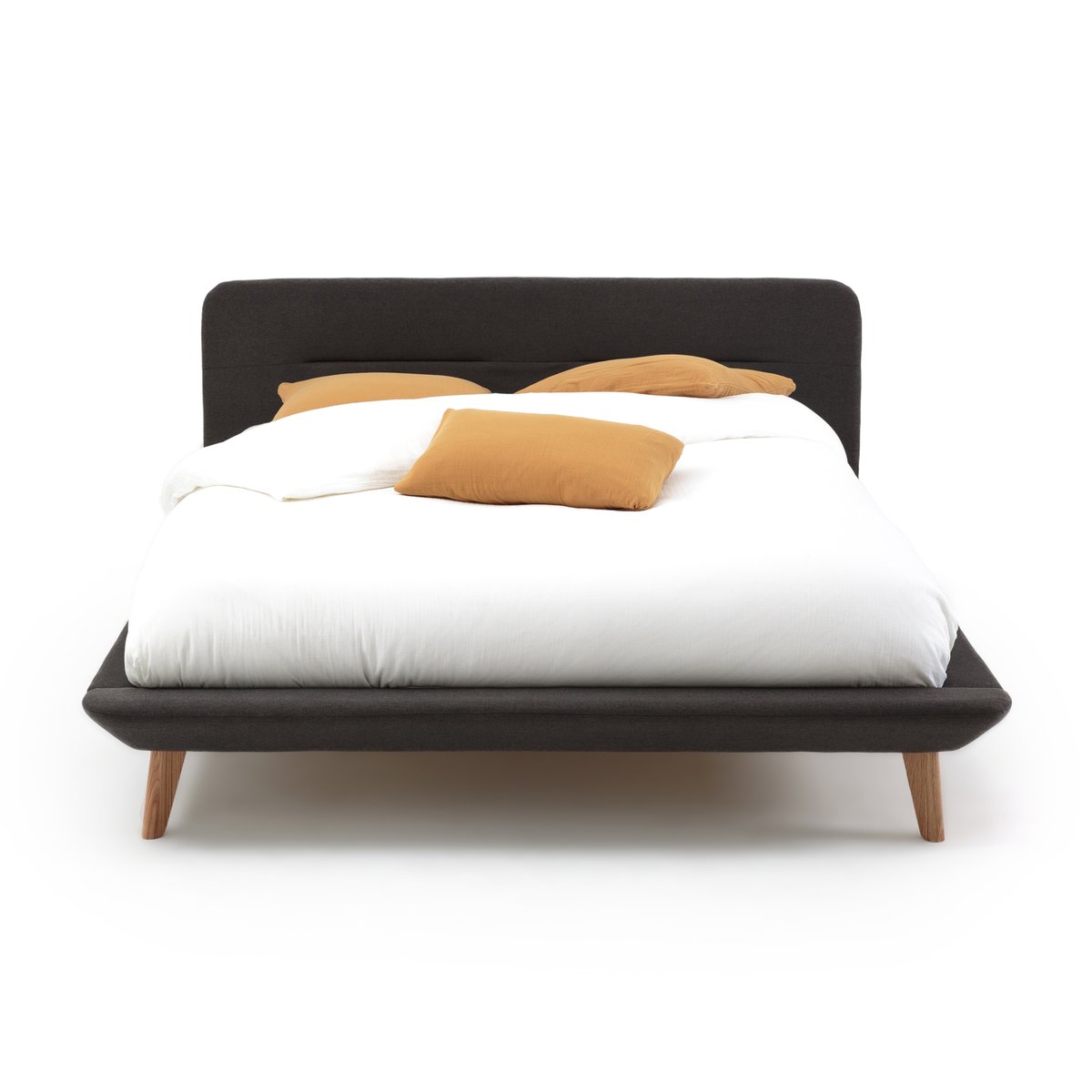 Кровать La Redoute С кроватным основанием TIVARA 160 x 200 см серый, размер 160 x 200 см - фото 2