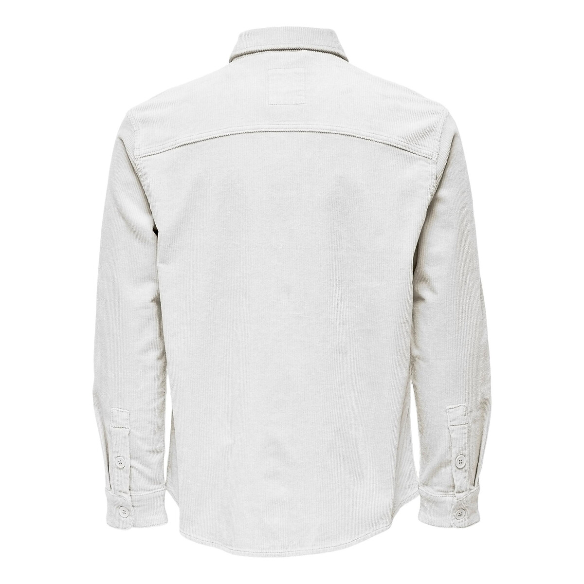 Рубашка Прямая из велюра Track Life L серый LaRedoute, размер L - фото 2