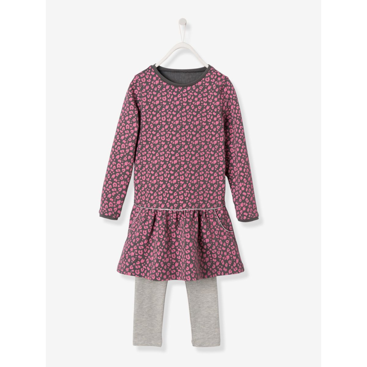 Ensemble fille robe molleton + legging