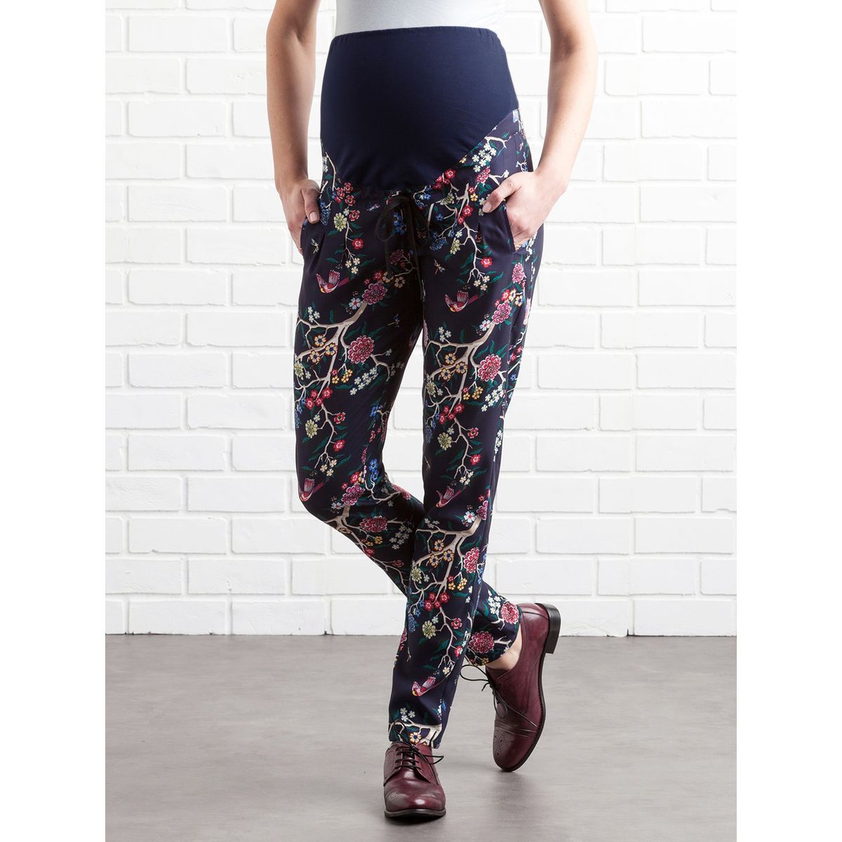 Pantalon imprimé fluide de grossesse entrejambe 94