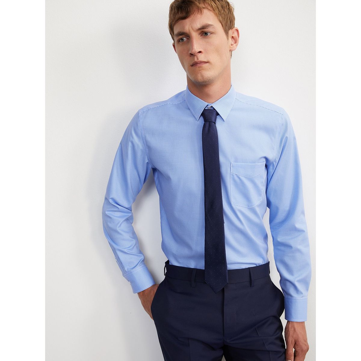 Chemise ajustée New Slim homme micro-vichy