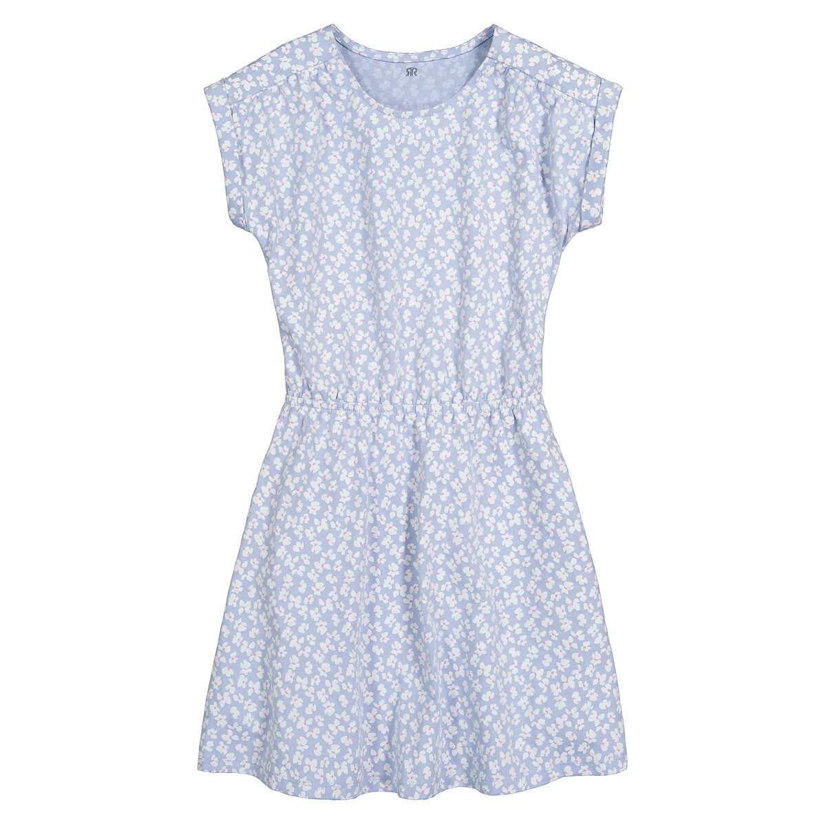 Платье С короткими рукавами и принтом цветы 6 лет - 114 см синий LaRedoute, размер 6 лет - 114 см - фото 3
