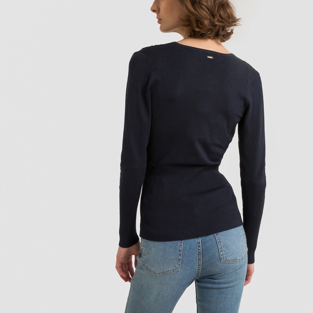 Пуловер MORGAN Пуловер С V-образным вырезом из тонкого трикотажа XL синий, размер XL - фото 4