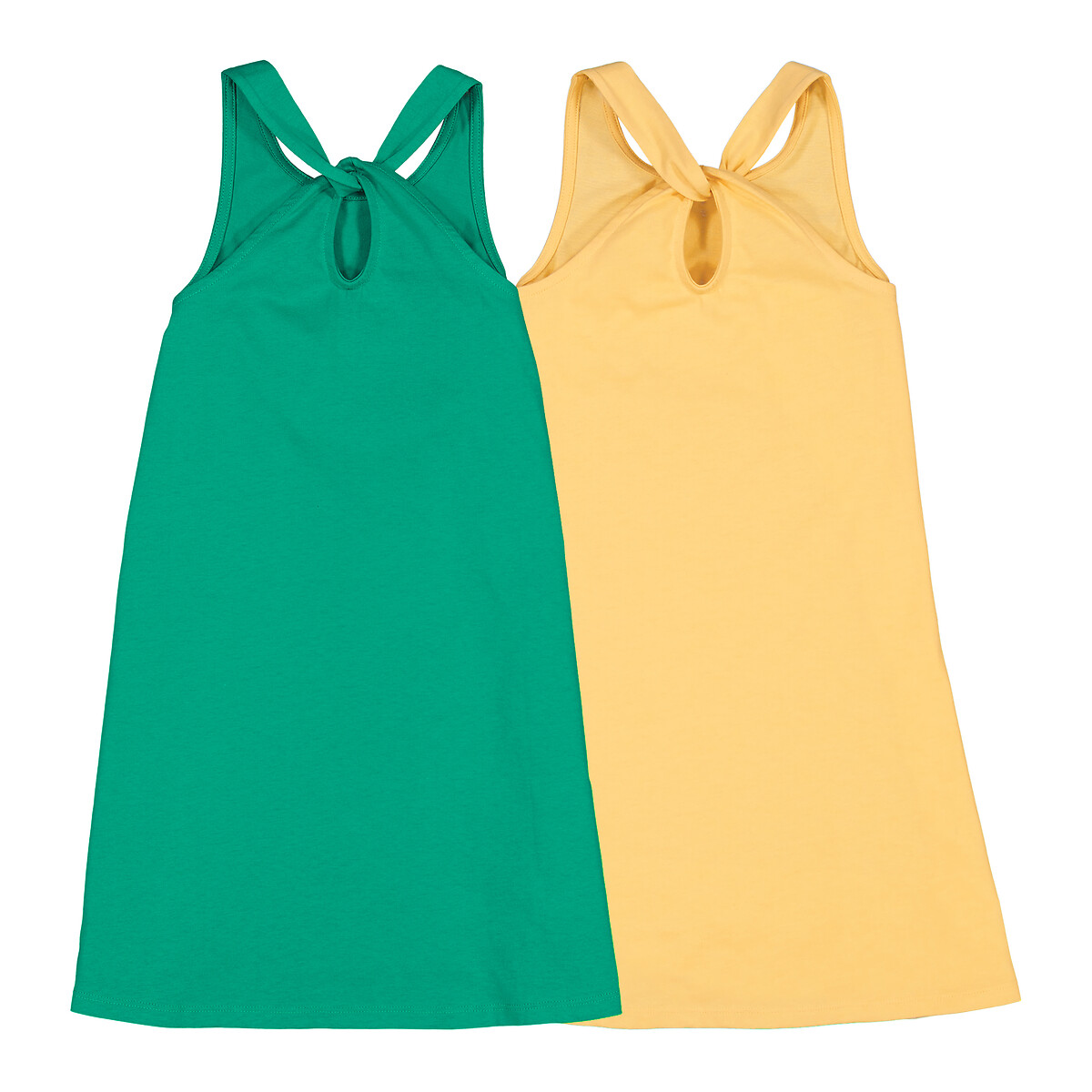 Комплект из двух платьев без рукавов  3 года - 94 см зеленый LaRedoute, размер 3 года - 94 см - фото 4