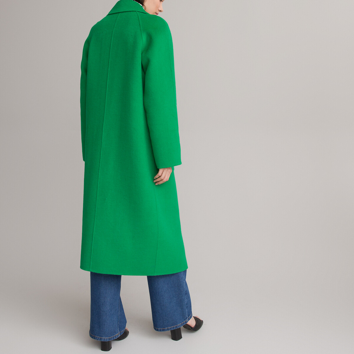 Пальто Из шерстяного драпа 52 (FR) - 58 (RUS) зеленый LaRedoute, размер 52 (FR) - 58 (RUS) Пальто Из шерстяного драпа 52 (FR) - 58 (RUS) зеленый - фото 4