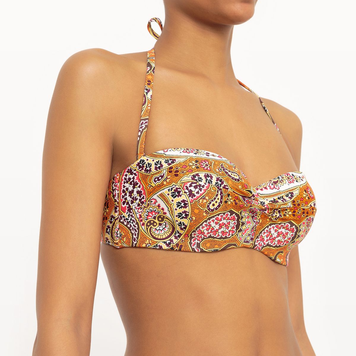 Haut de maillot de bain bandeau imprimé