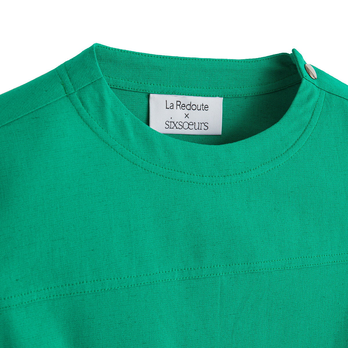 Блузка SIXSOEURS X LA REDOUTE Блузка С круглым воротником 42 (FR) - 48 (RUS) зеленый, размер 42 (FR) - 48 (RUS) Блузка С круглым воротником 42 (FR) - 48 (RUS) зеленый - фото 3