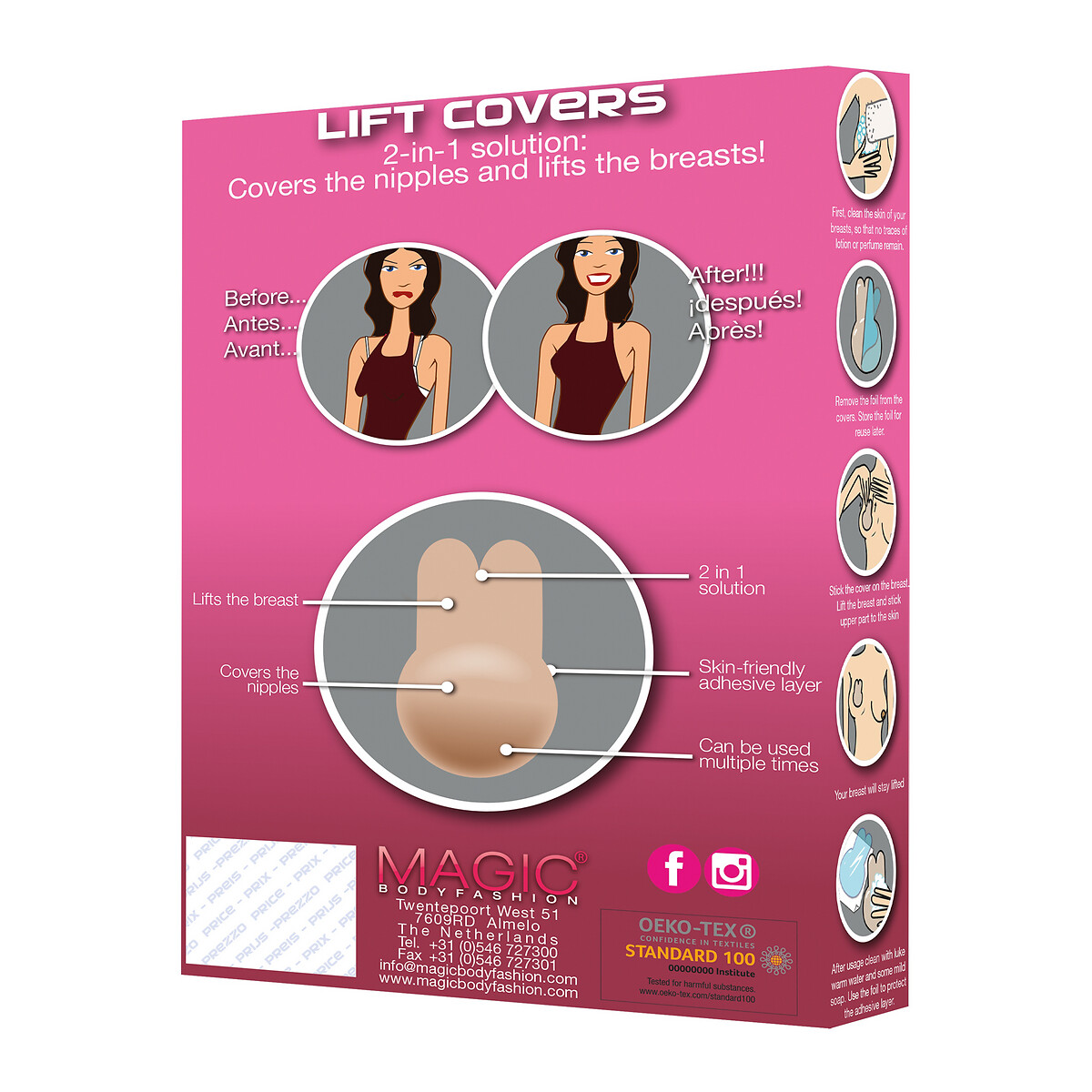 

Стикини LaRedoute, Розовый, Lift covers L/XL розовый