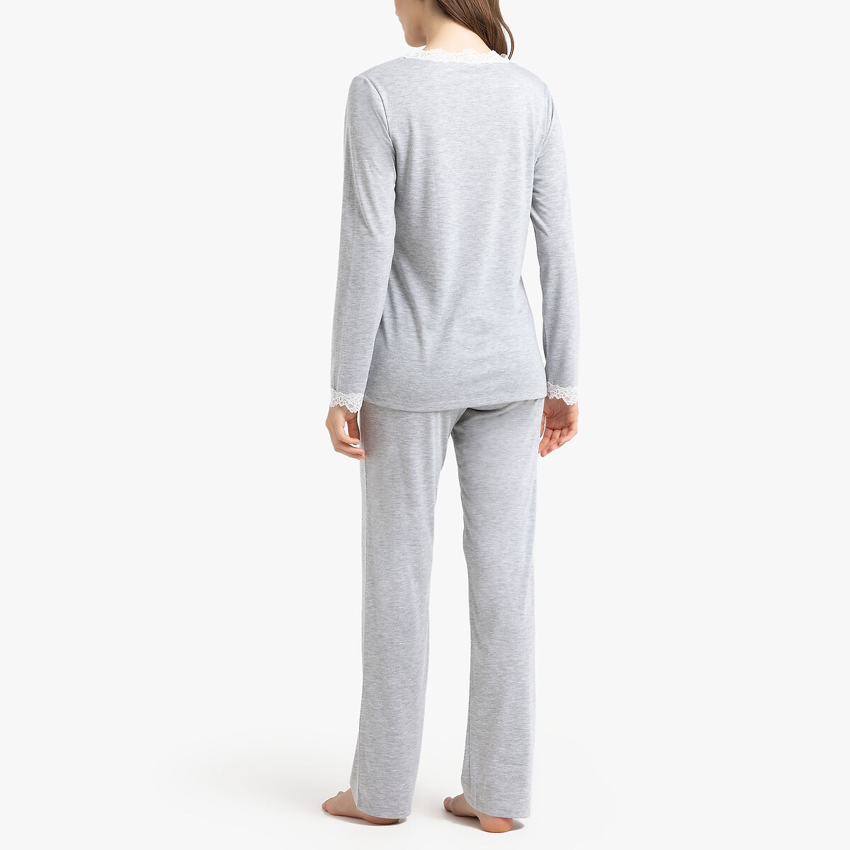 Пижама La Redoute С длинными рукавами 42/44 (FR) - 48/50 (RUS) серый, размер 42/44 (FR) - 48/50 (RUS) С длинными рукавами 42/44 (FR) - 48/50 (RUS) серый - фото 4