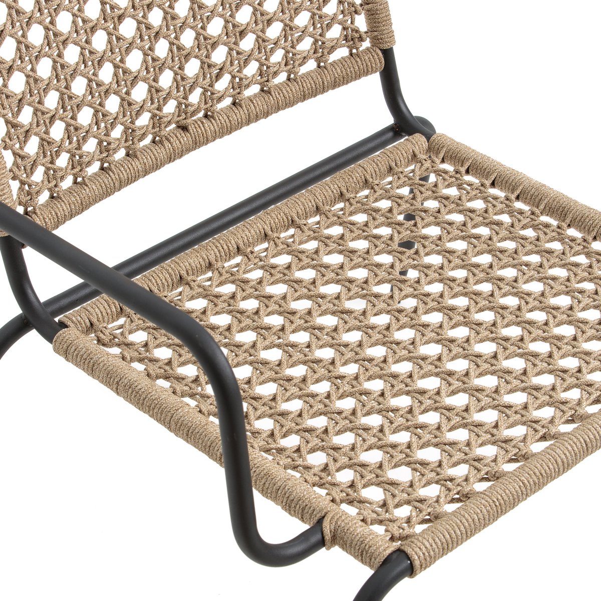 Кресло La Redoute Для сада Ibiza из металла и плетеной веревки единый размер бежевый - фото 4