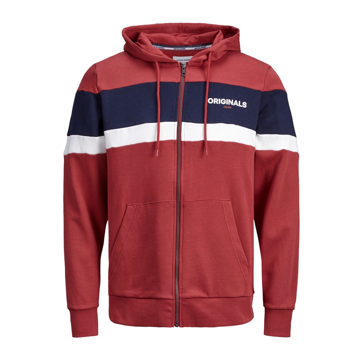 

Свитшот La Redoute, Красный, На молнии с капюшоном color block S красный