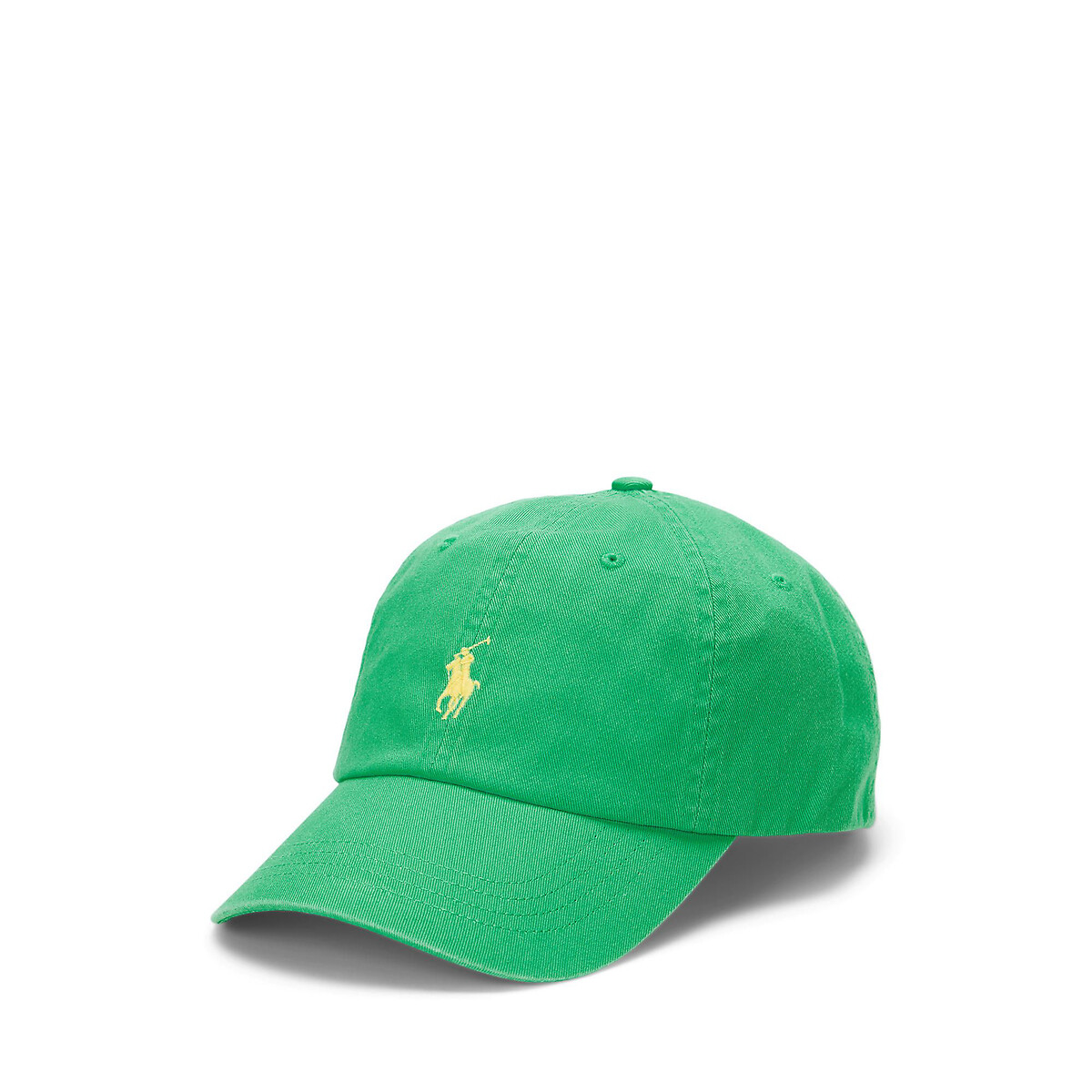 Бейсболка из хлопка с вышитым логотипом единый размер зеленый