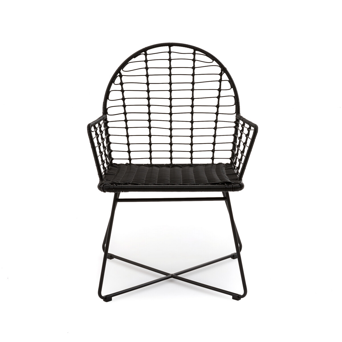 Кресло LaRedoute Садовое из металла и пластика Valou единый размер черный - фото 4