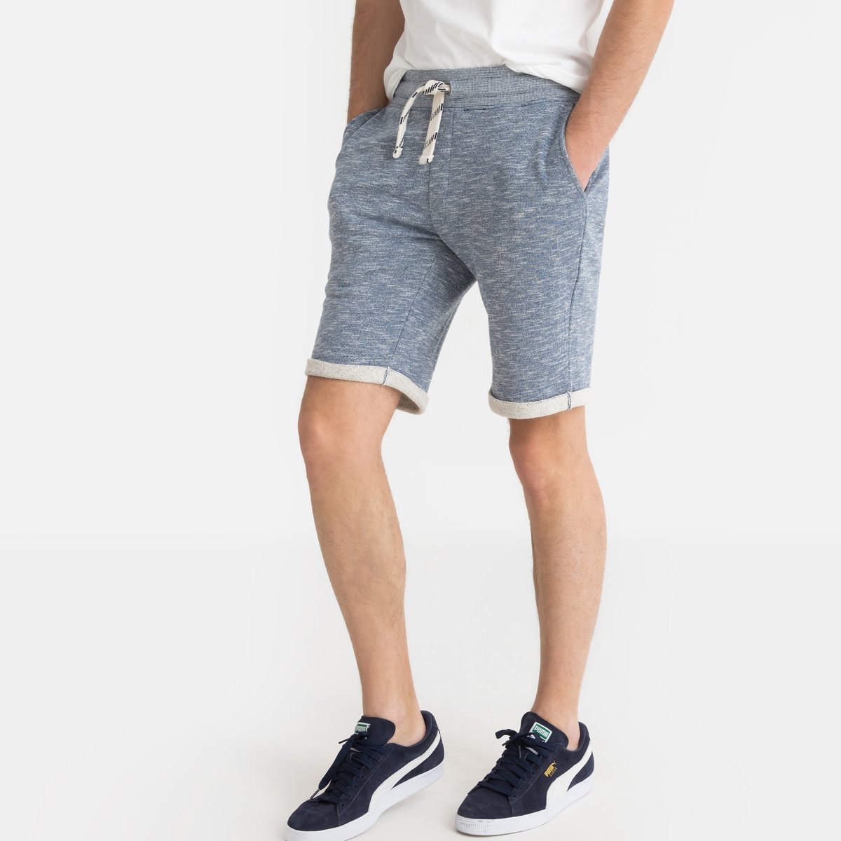 

Шорты La Redoute, Синий, Длинные из мольтона с эффектом фламме XL синий