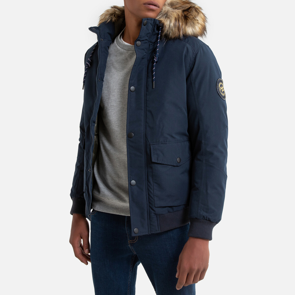 Куртка La Redoute Утепленная с капюшоном Sky L синий, размер L - фото 1