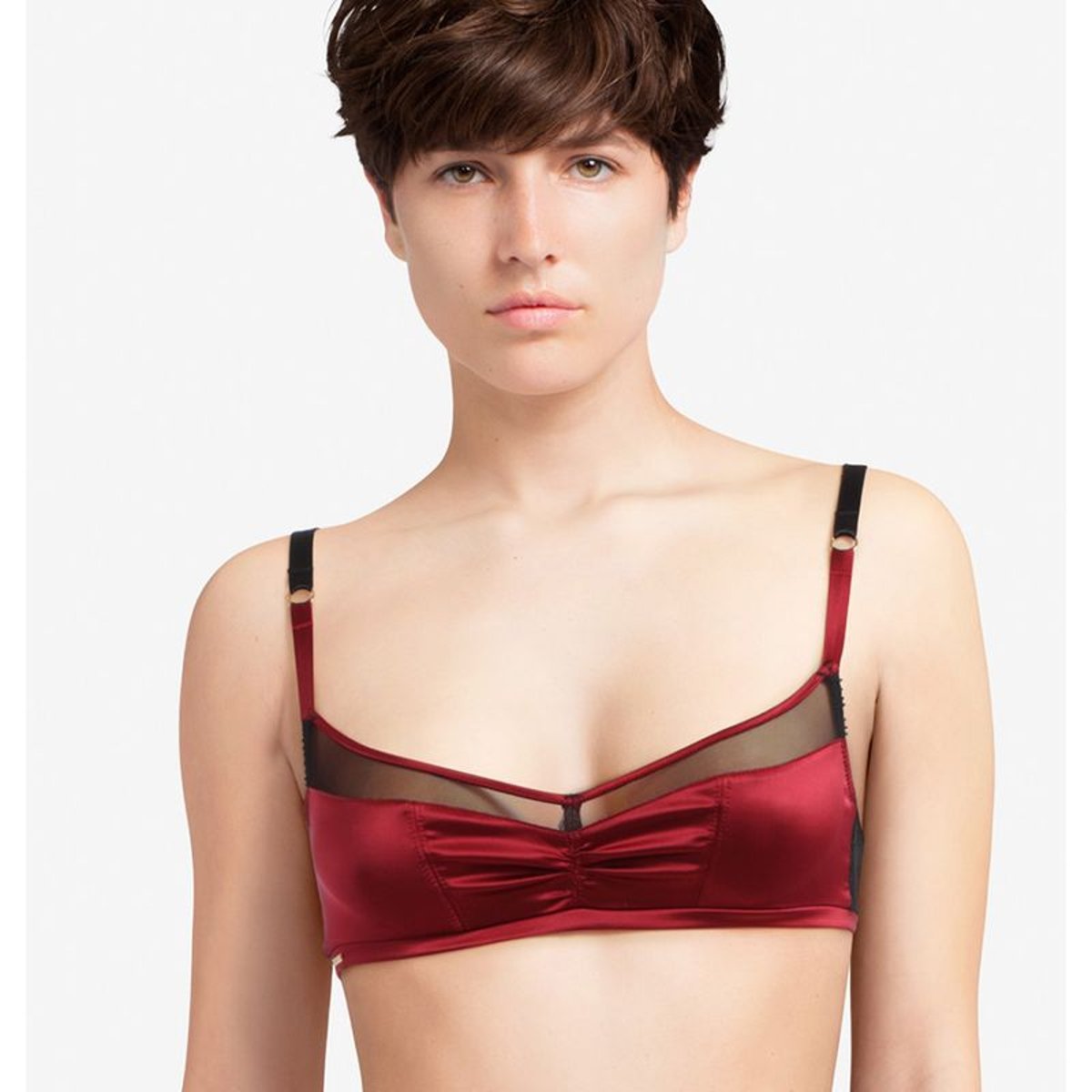 Soutien-gorge sans armatures bordeaux Malesherbes