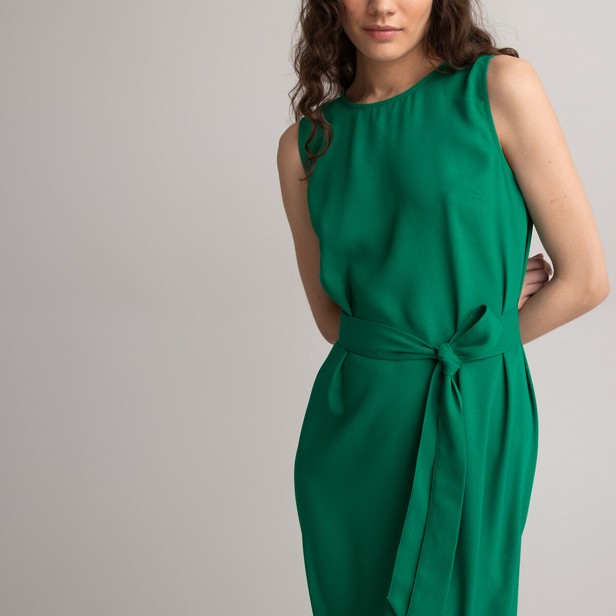 Платье Прямого покроя без рукавов 58 зеленый LaRedoute, размер 58 - фото 3