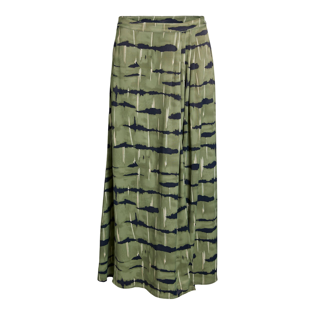 Юбка длинная атласная 36 (FR) - 42 (RUS) зеленый юбка длинная с асимметричной баской жаккардовая ткань 42 fr 48 rus розовый