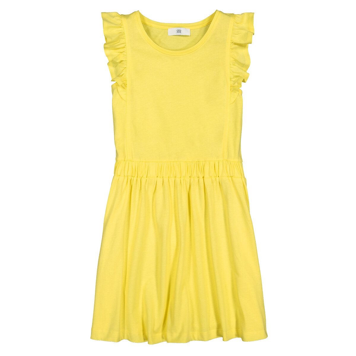 Платье LA REDOUTE COLLECTIONS Без рукавов с воланами биохлопок 3-12 лет 10 лет - 138 см желтый, размер 10 лет - 138 см - фото 3