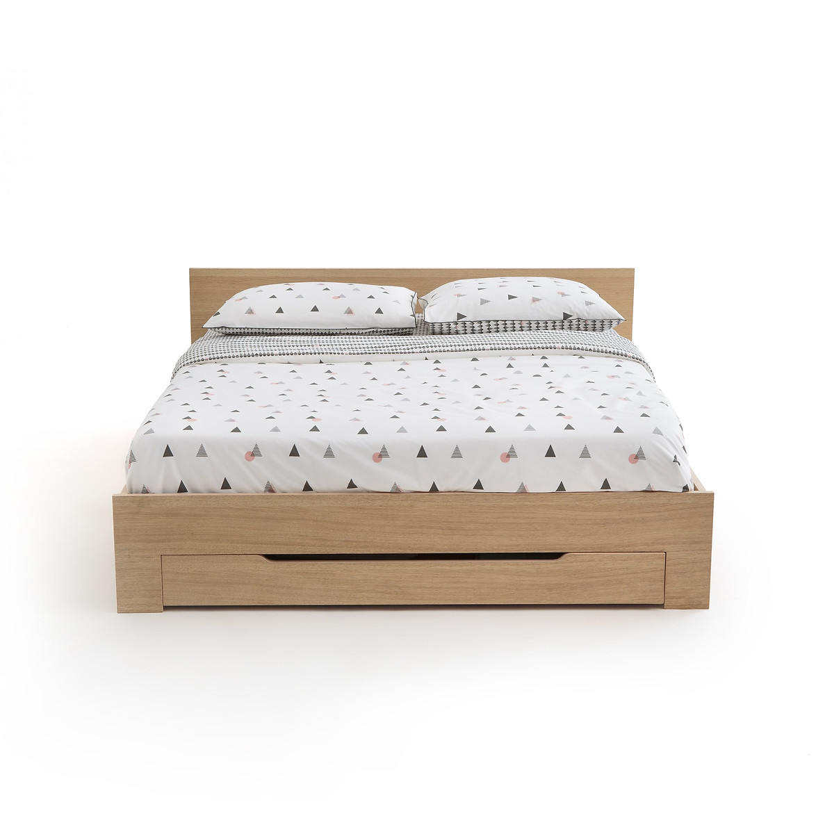 Кровать La Redoute С каркасом для матраса и выдвижным ящиком CRAWLEY 160 x 200 см каштановый, размер 160 x 200 см - фото 4