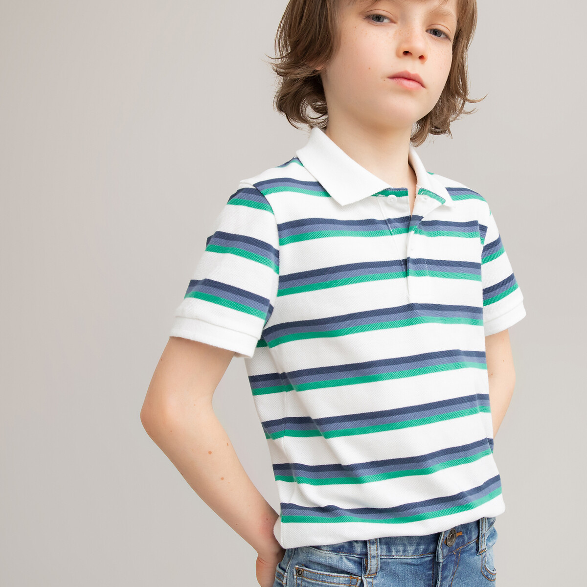 

Футболка-поло LA REDOUTE COLLECTIONS, Зеленый, С короткими рукавами из биохлопка 3-12 лет 4 года - 102 см зеленый