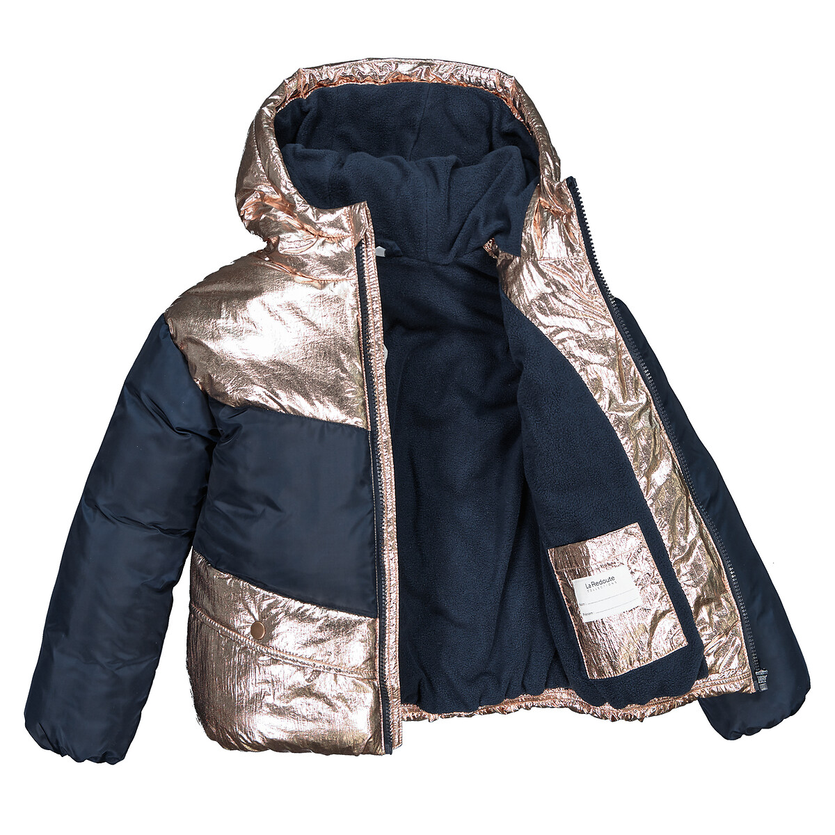 Куртка LA REDOUTE COLLECTIONS Куртка Утепленная короткая с капюшоном 3 года - 94 см синий, размер 3 года - 94 см - фото 5