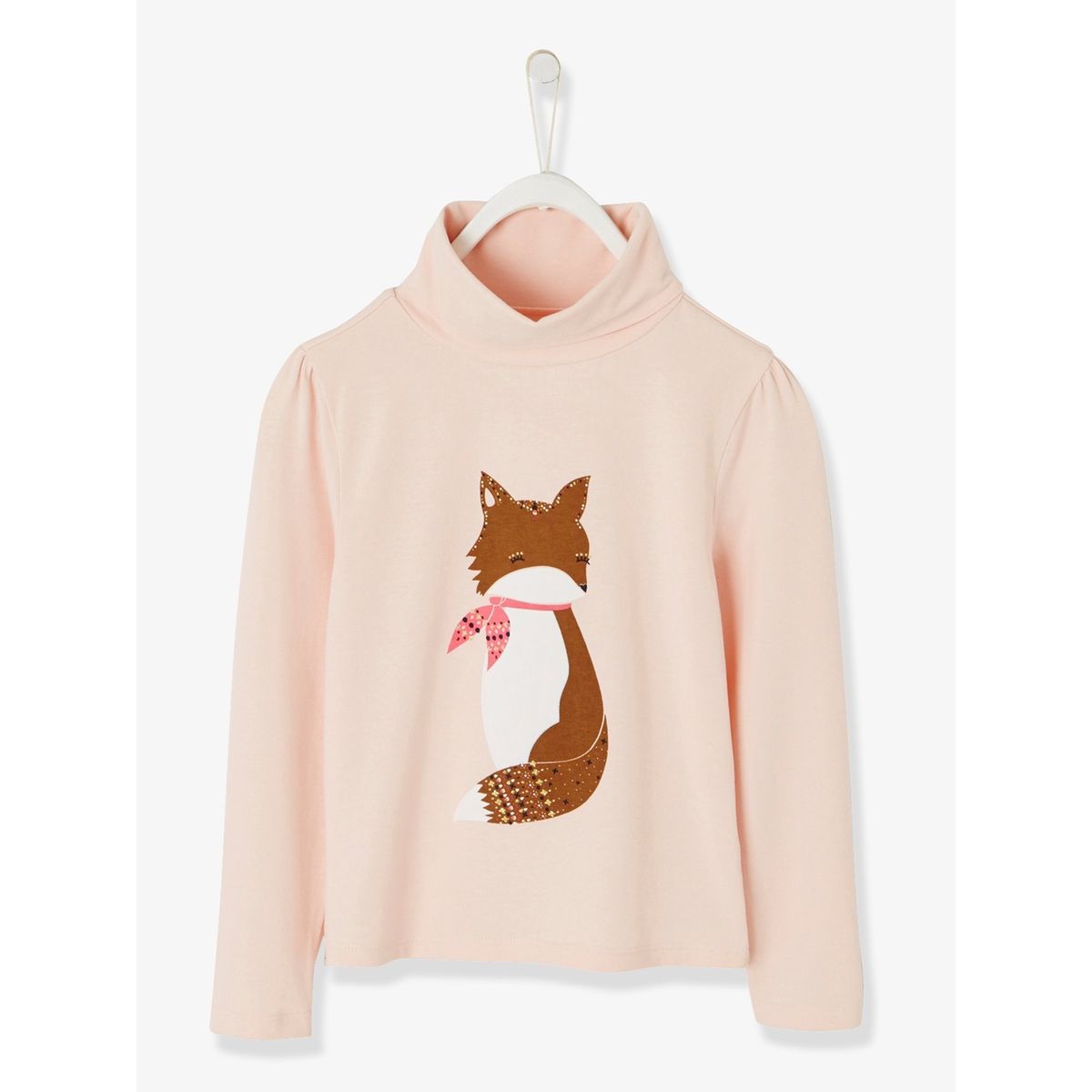 T-shirt fille imprimé renard détails irisés