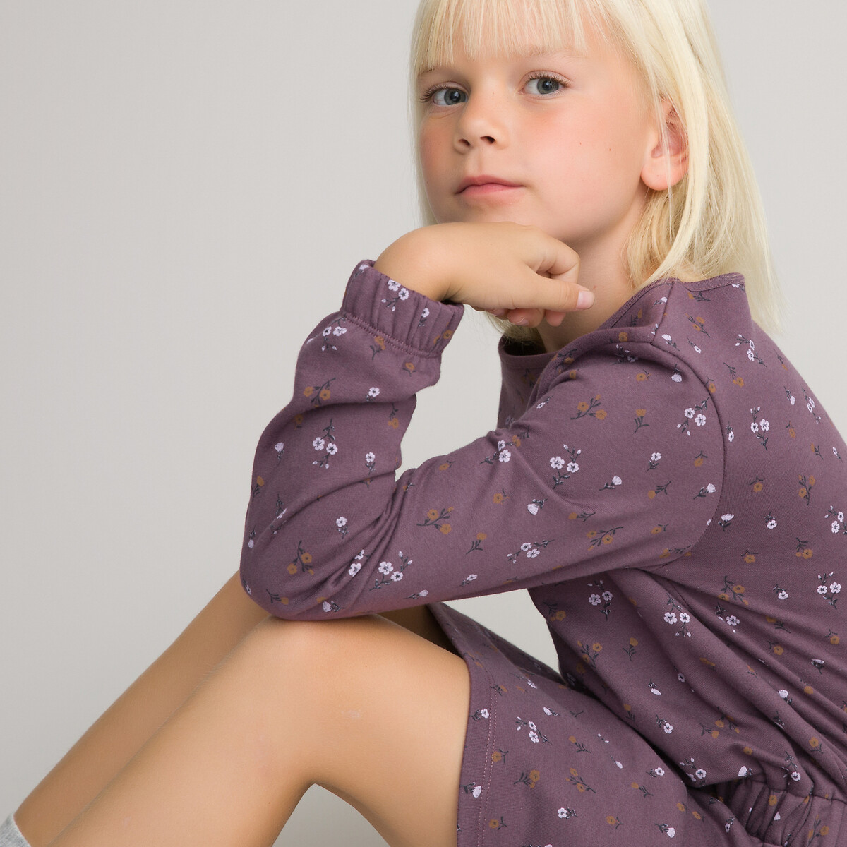 Платье LaRedoute С принтом биохлопок 3-12 лет 6 лет - 114 см фиолетовый, размер 6 лет - 114 см - фото 2
