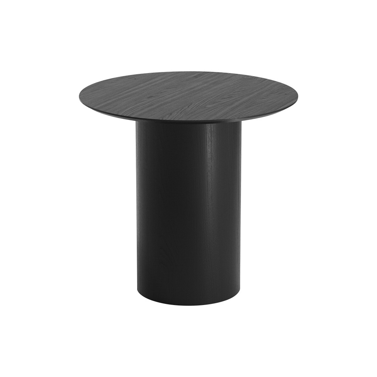 Стол обеденный Type D 80 см основание D 39 см беленый дуб  2 персоны черный