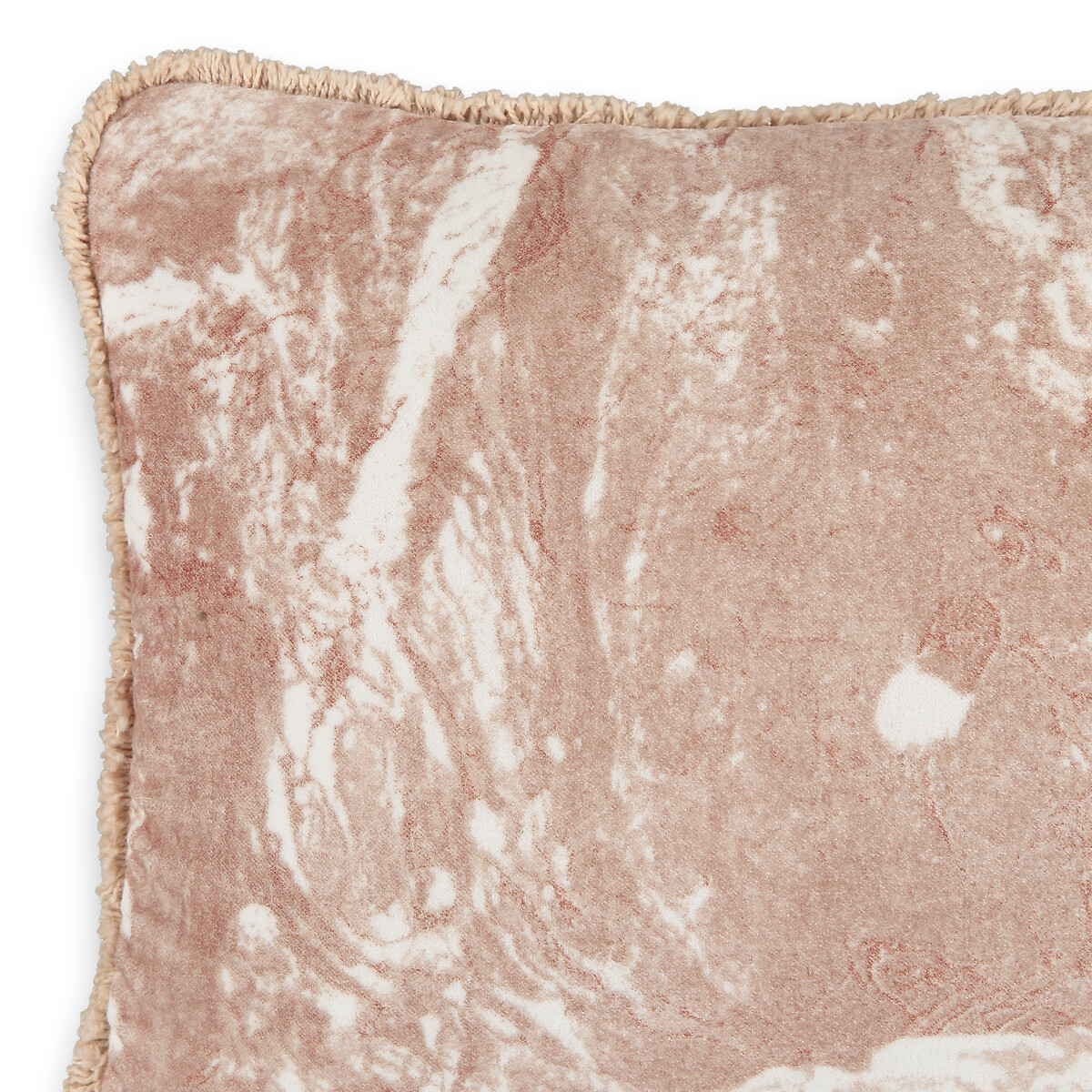 Чехол LaRedoute На подушку из хлопкового велюра Liou 50 x 30 см розовый, размер 50 x 30 см - фото 2
