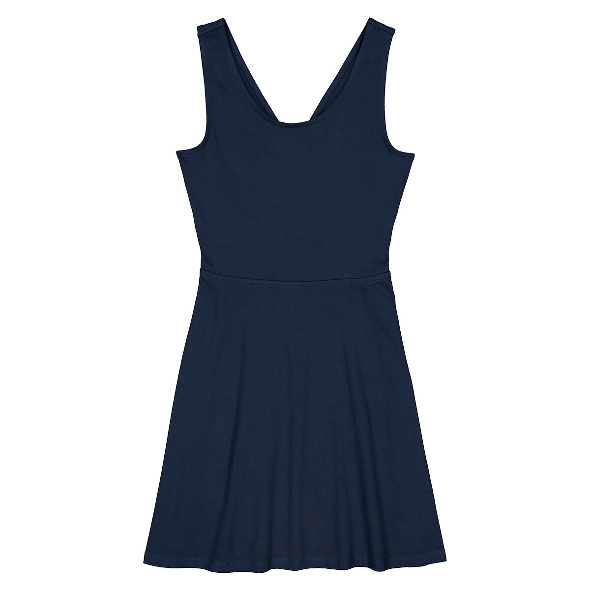 Платье LaRedoute Без рукавов из биохлопка 10-18 лет 16 лет - 162 см синий, размер 16 лет - 162 см