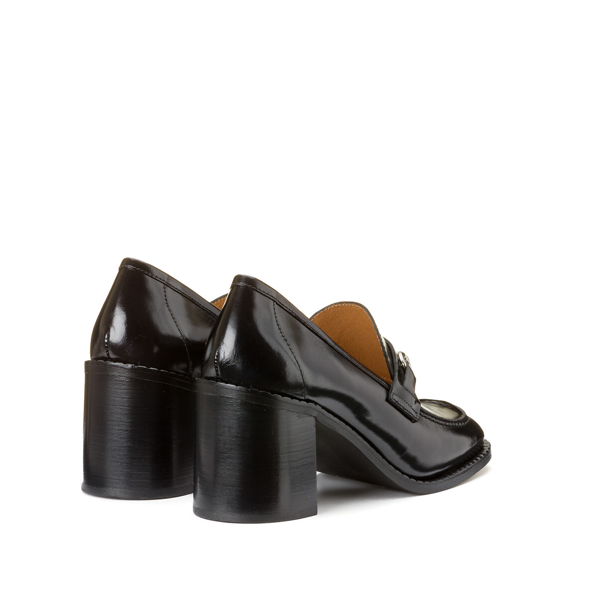 Туфли LA REDOUTE COLLECTIONS Кожаные с оригинальной пряжкой 36 черный, размер 36 - фото 4