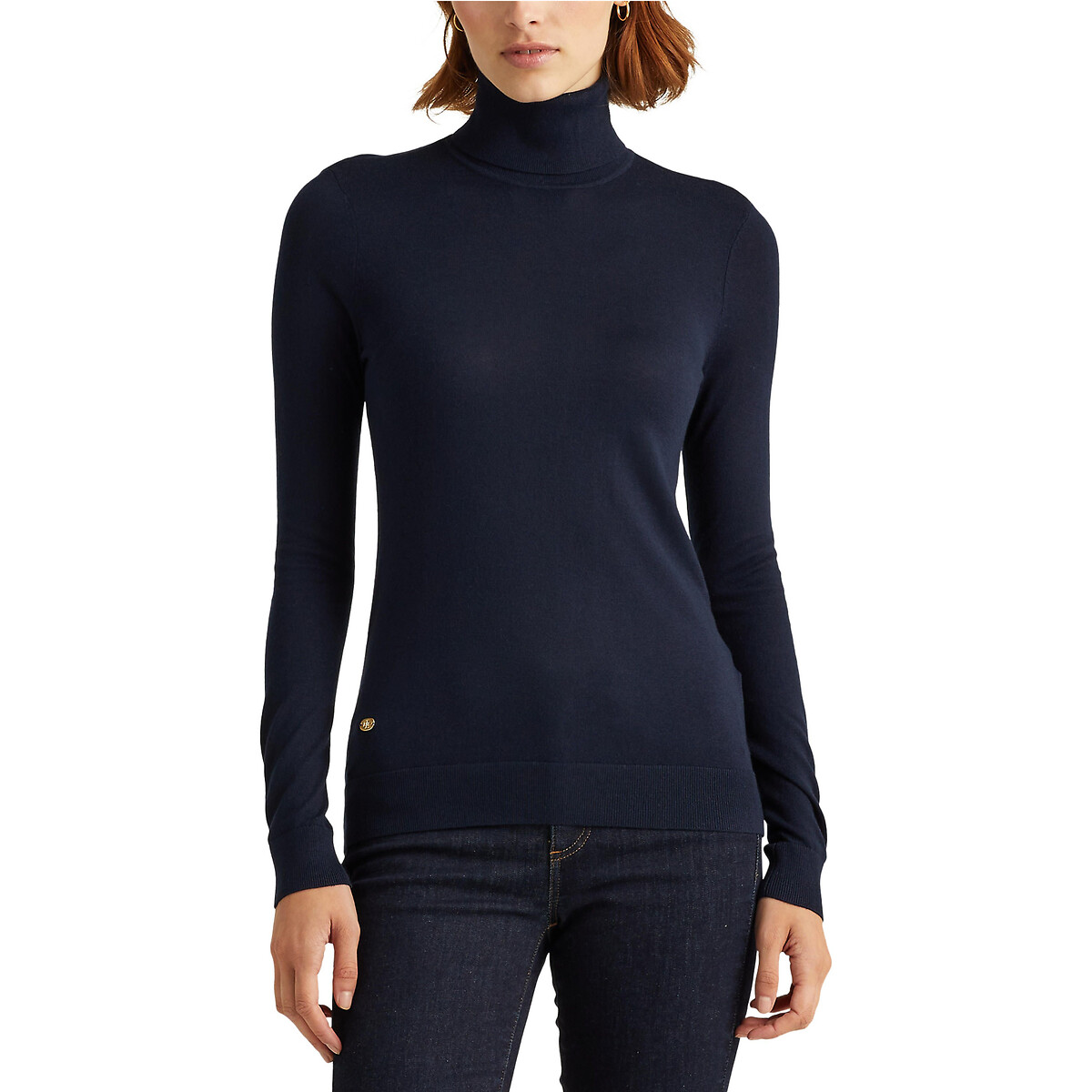 Пуловер ZOE с высоким воротником из тонкого трикотажа XS синий пуловер в полоску из тонкого трикотажа xs белый