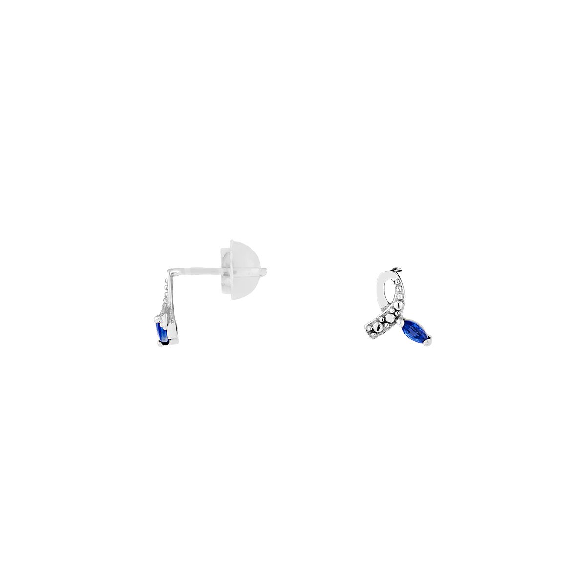 Boucles d'oreilles en Or 375/1000 et Saphir
